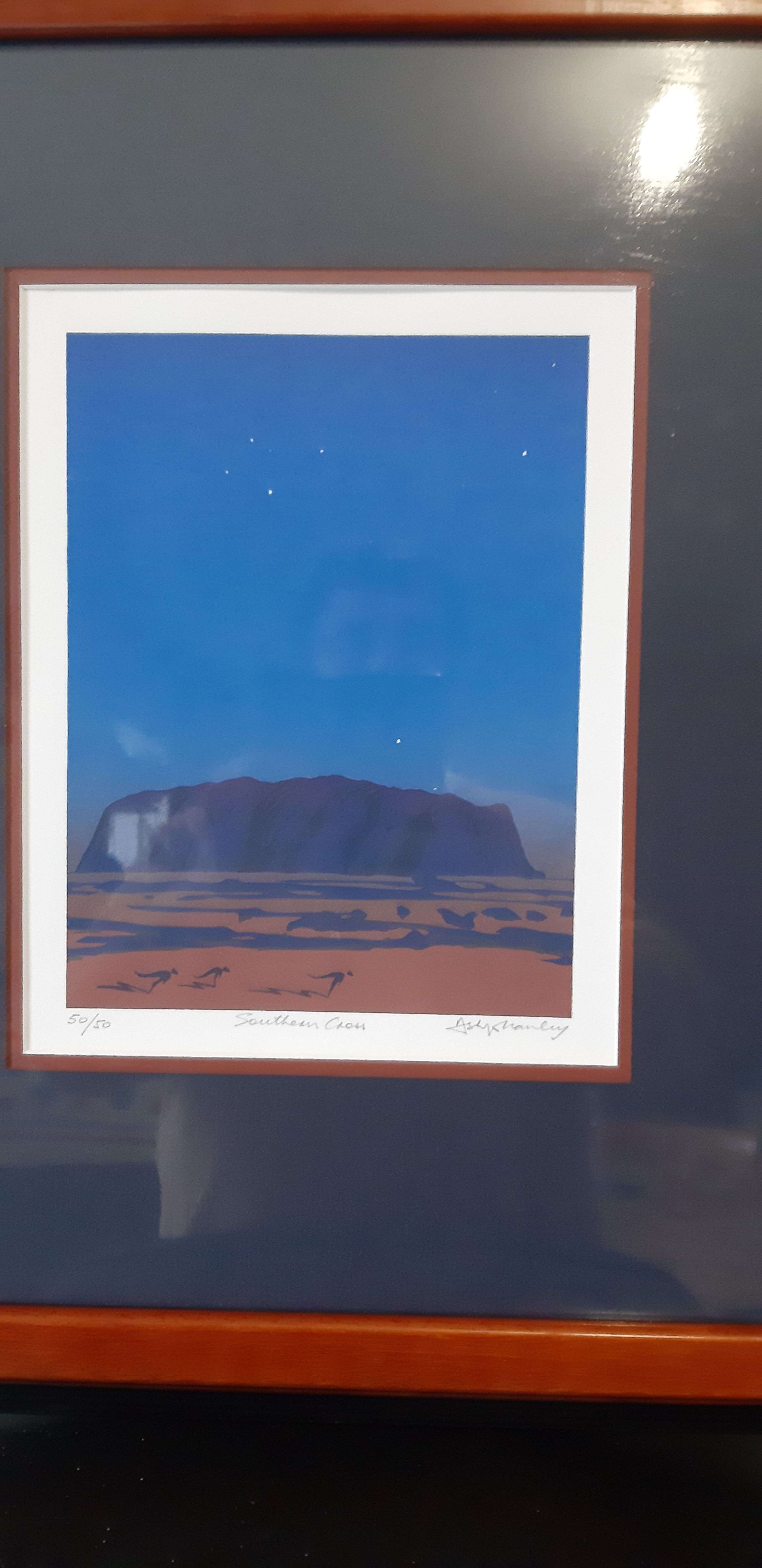 Engraving Signed by Aschley Manluy " Southern Cross "