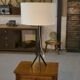 Large wrought iron lamp