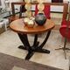 Table art deco rosewood and leather France around 1930