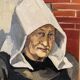 Portrait painting Breton woman with white headdress