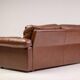 Royal 2-seater canapé premium Poltrona Frau Petronio upholstered in down and chestnut leather.