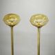 Pair of Brass and Amber Glass Floor Lamps from Kamenický Šenov, 1970s