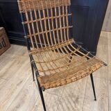Raoul Guys rattan and iron chair