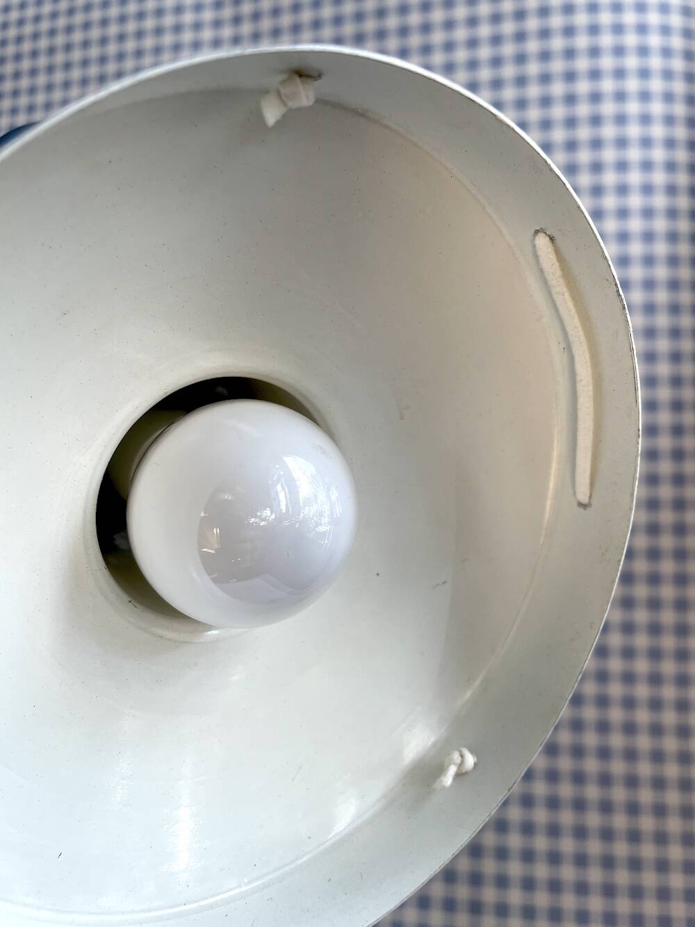 Vintage blue metal desk lamp