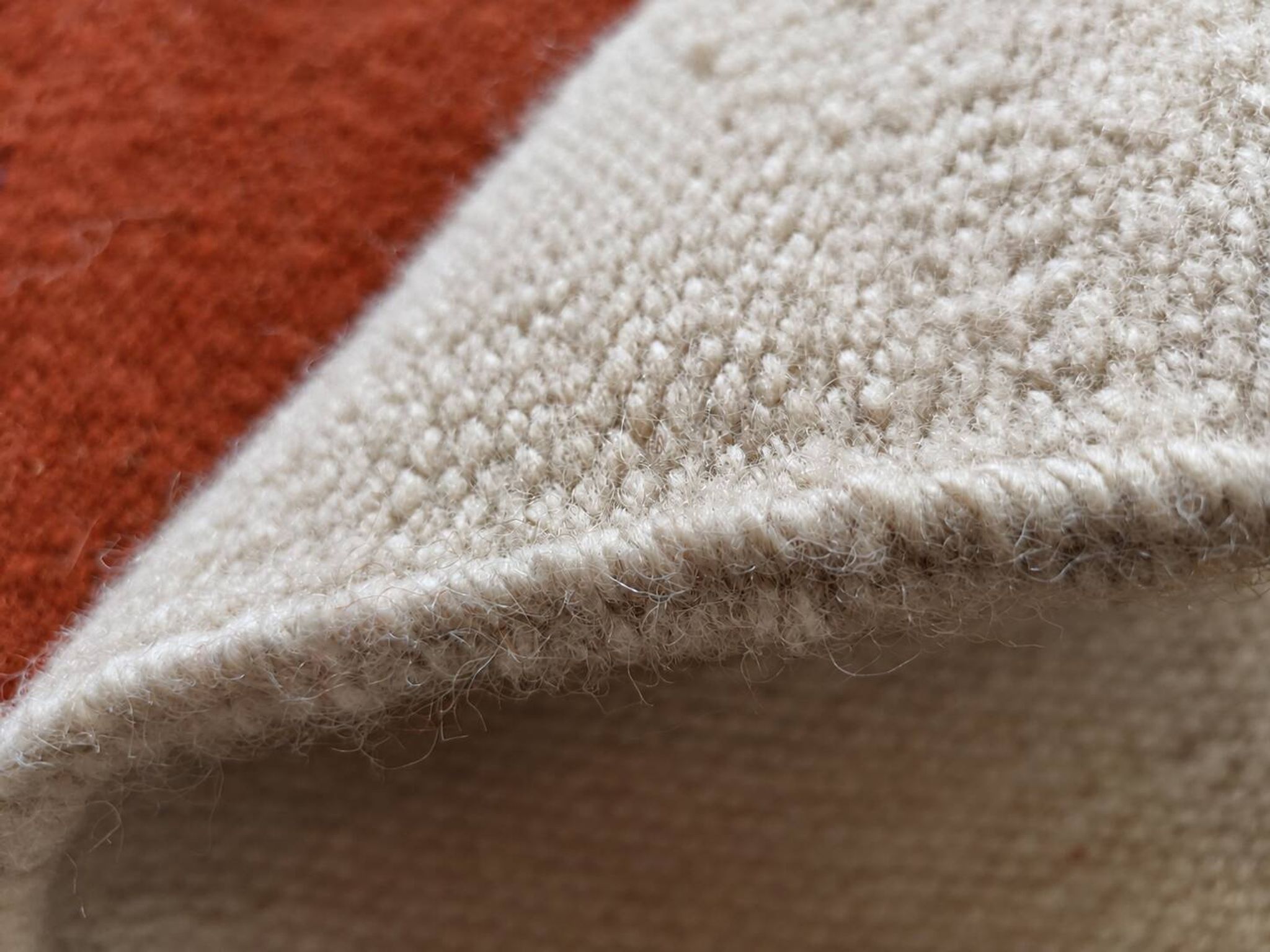 Tapis kilim égyptien fait main 120x180 cm – Terracotta et écru