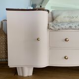 Commode coiffeuse rose