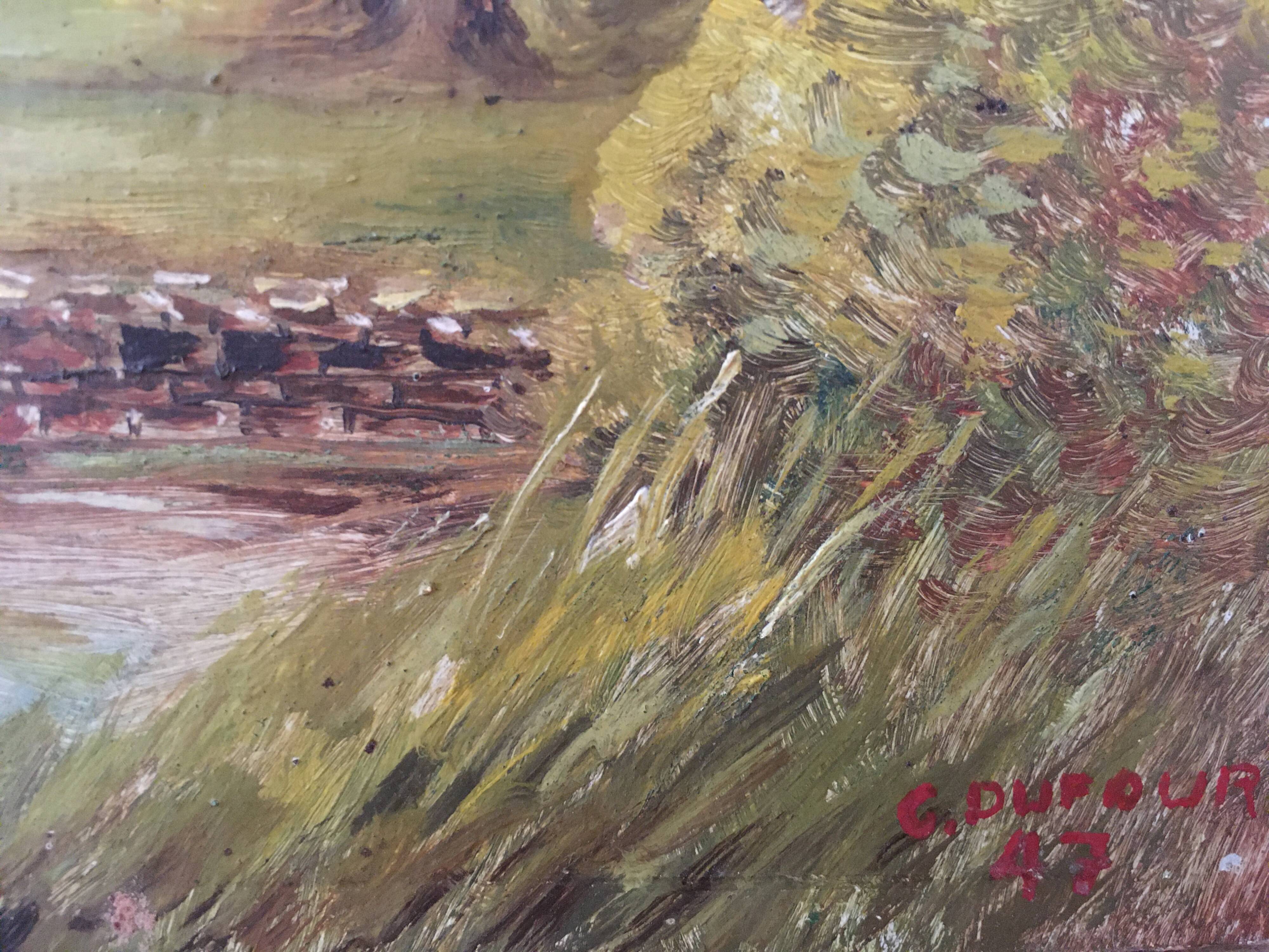 Ancient landscape painting.