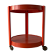 Chariot en plexiglas orange AGE, années 1970, Allemagne