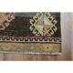 Orange Turkish Vintage Oushak Handmade Wool Rug Runner 76x374