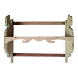 Antique wall shelf in raw wood