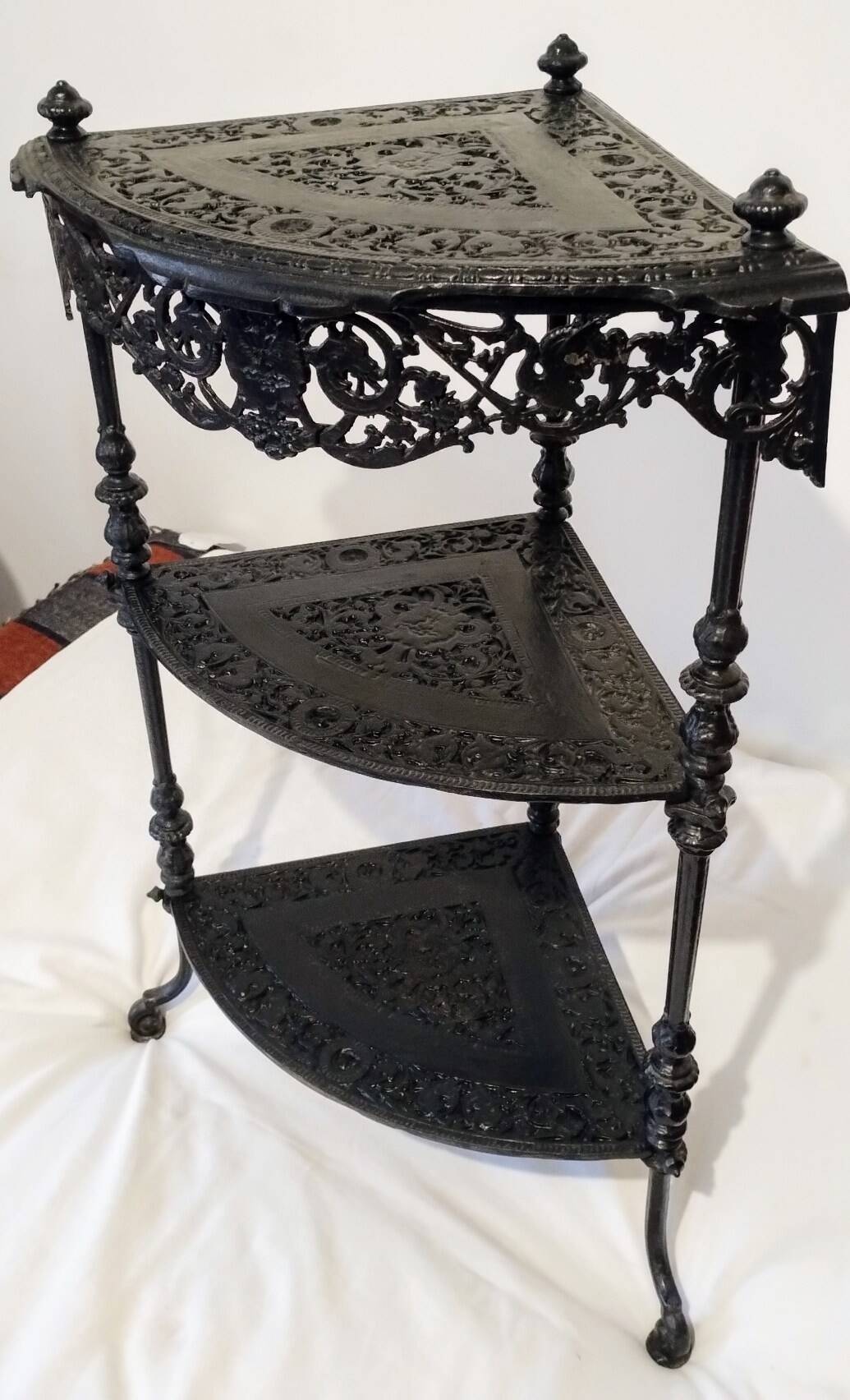 Cast iron corner shelf