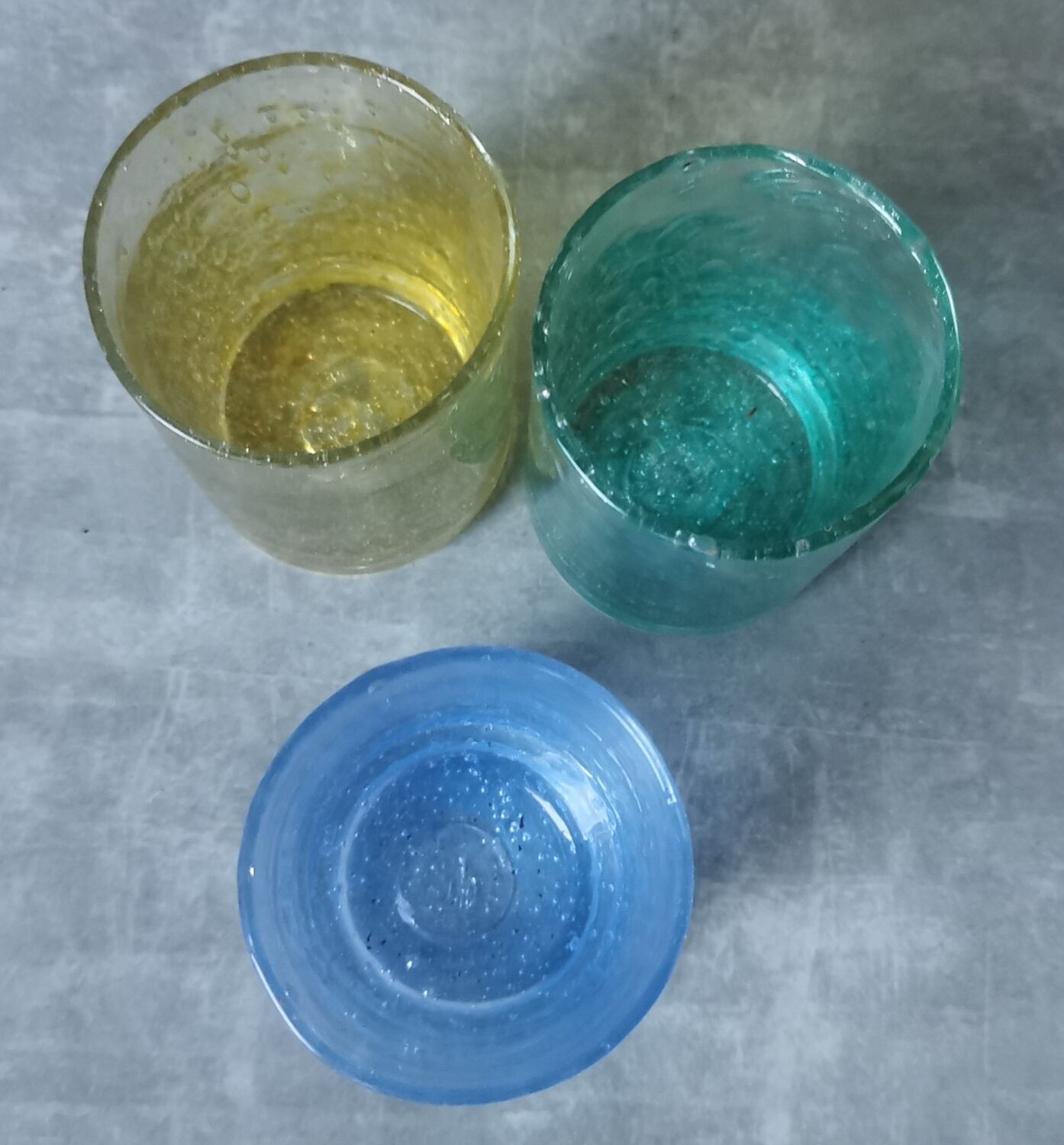 Bubbled water glasses Bourboule glassware