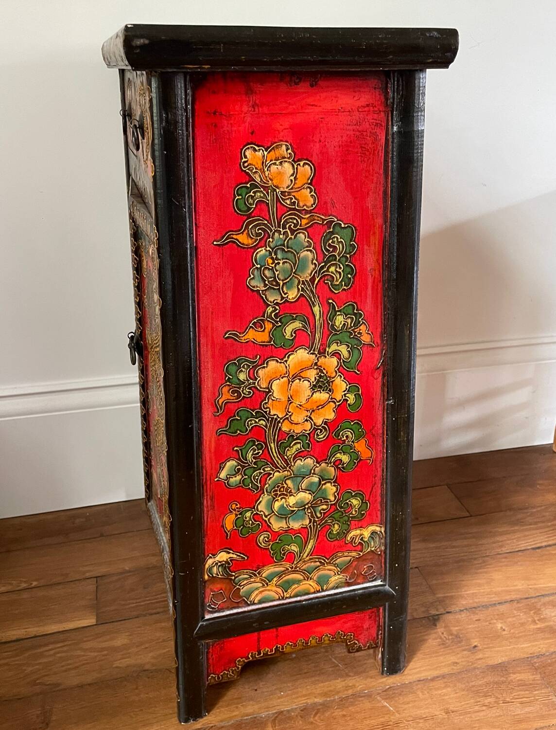 Small hand-painted Tibetan piece of furniture