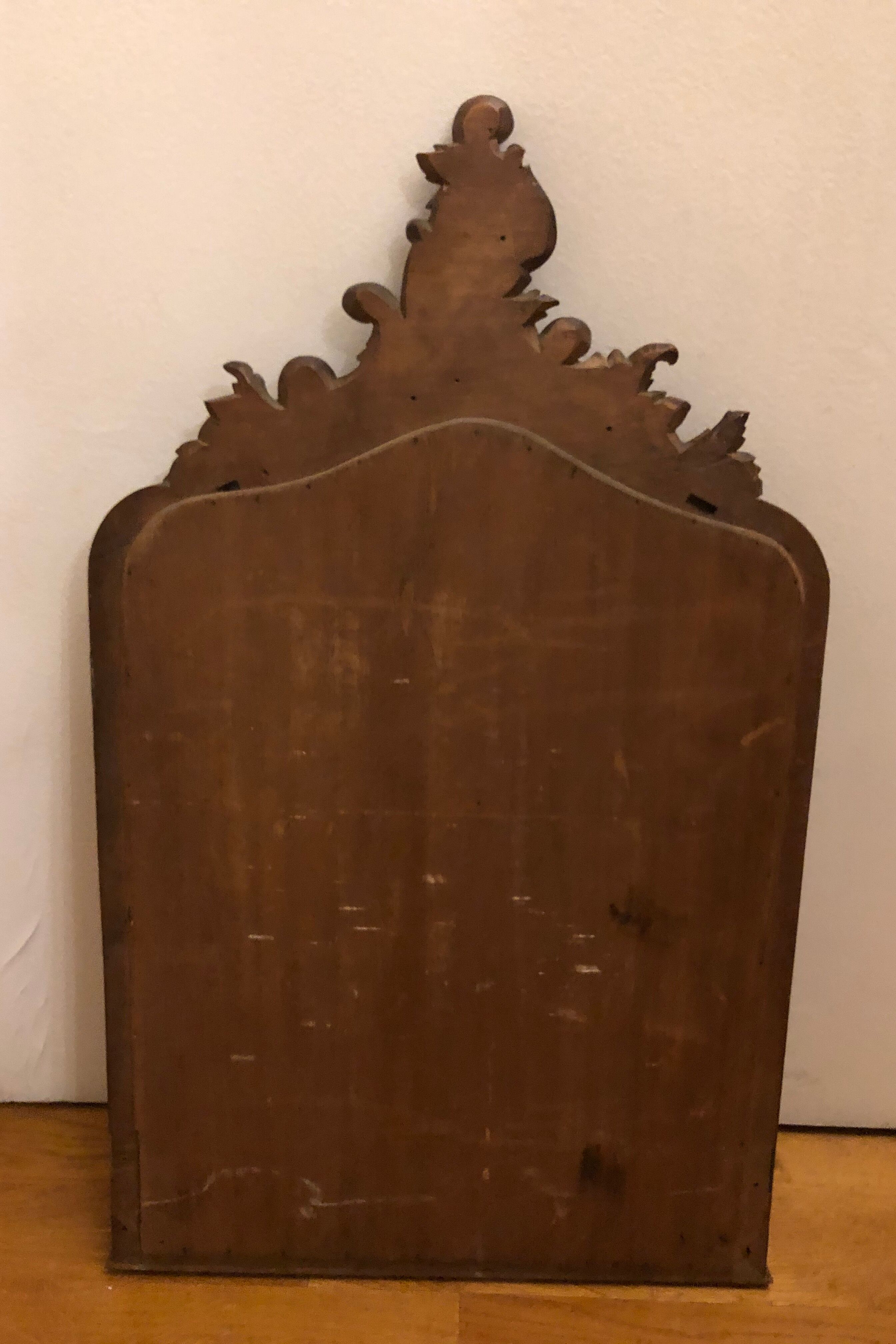Carved wooden triptych mirror 80x68cm