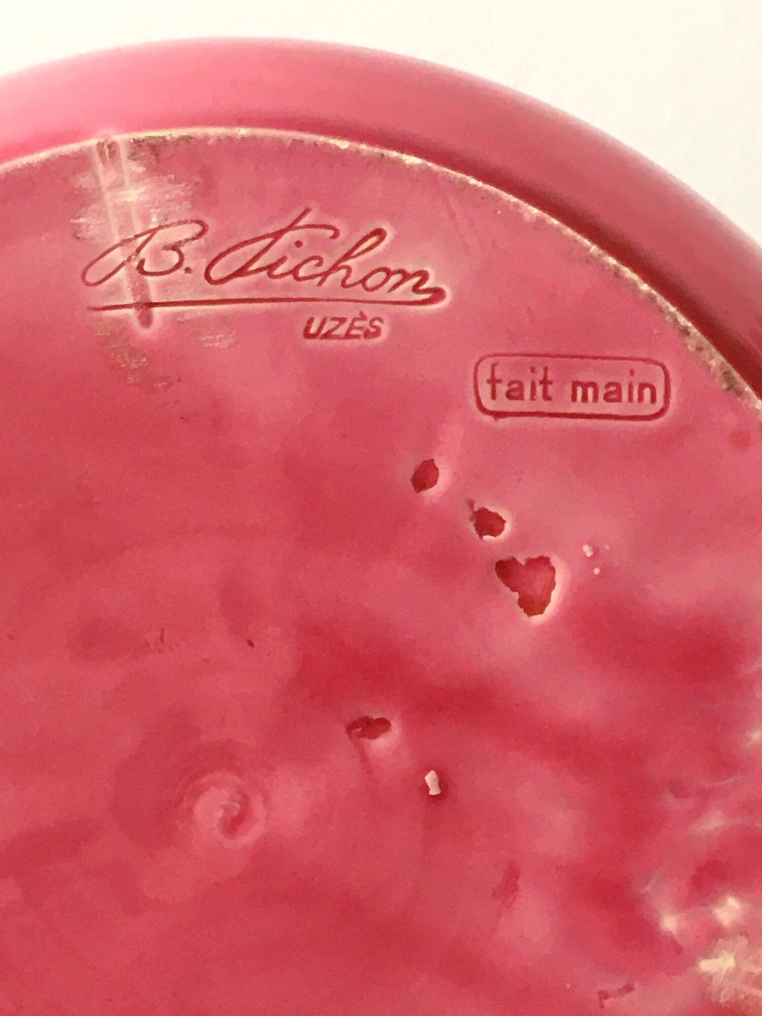 Vintage ceramic lamp signed B. Pichon 70s