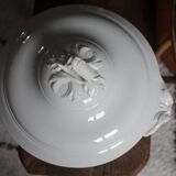 Pexonne FF iron earth white soup tureen
