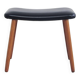 Banc, repose-pieds en teck et cuir