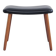 Banc, repose-pieds en teck et cuir