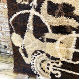 Rya wool mythological carpet handwoven