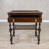 Oak Side Table in Dark Brown, 1930s