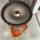 Orange tractor stool Pivoting mower Etienne Fermigier mirima 70