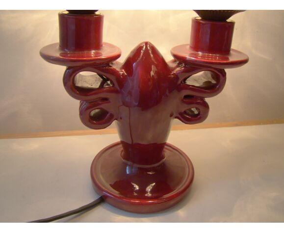 Lampe vintage céramique zoomorphe