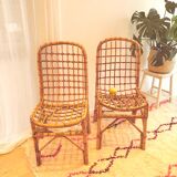 Paire de chaises en rotin vintage "Alice"
