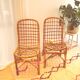 Vintage rattan chair pair "Alice"
