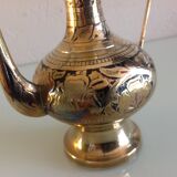 Indian brass theiere chiseled  vintage 70s