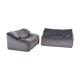 Compact pair of Plumy sofas, Annie Hiéronimus for Cinna, 1980s