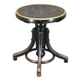 1930s Art Deco bentwood adjustable piano stool from Czechoslovakia, Thonet style
