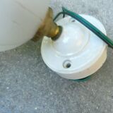 Art Deco porcelain tulip wall lamp in molded glass with flower decoration