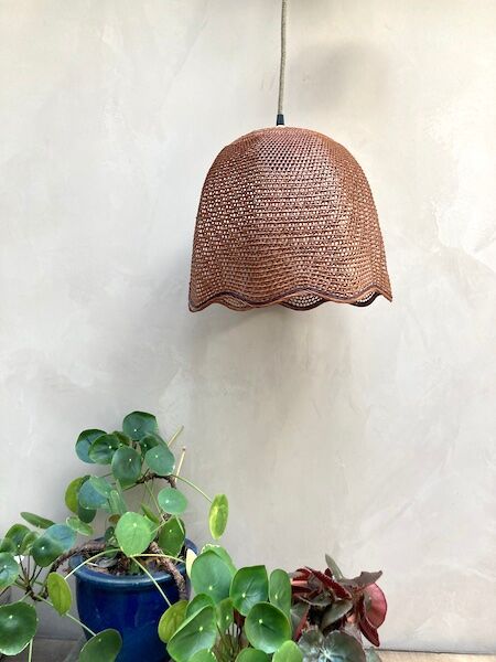Wicker suspension tulip shape