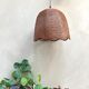 Wicker suspension tulip shape