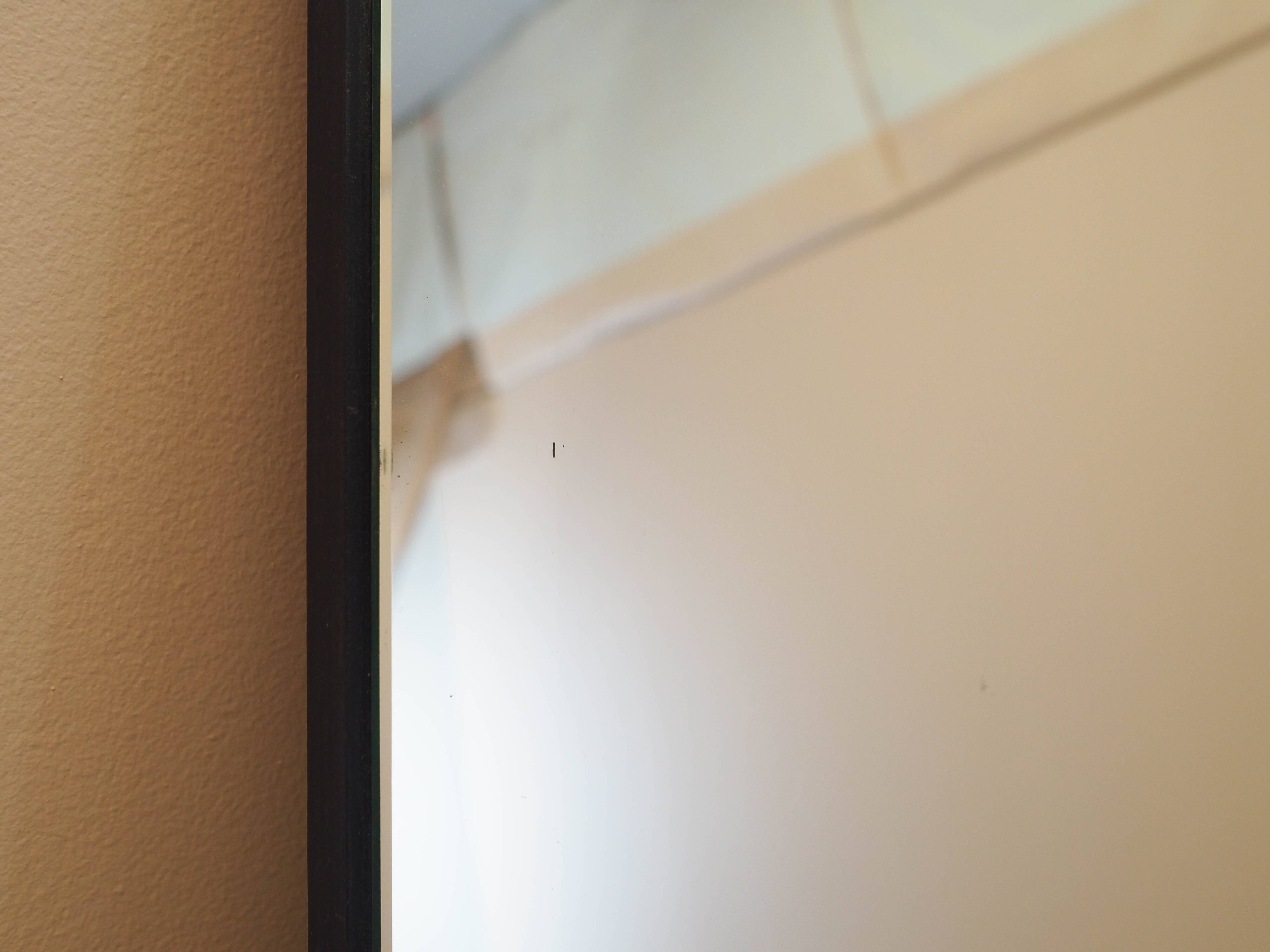 Mirror in a wooden frame, Danish design, 1970s, made in Denmark
