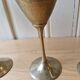 Lot 5 Calisse Verre En Laiton