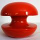 Vintage red ceramic diabolo lamp