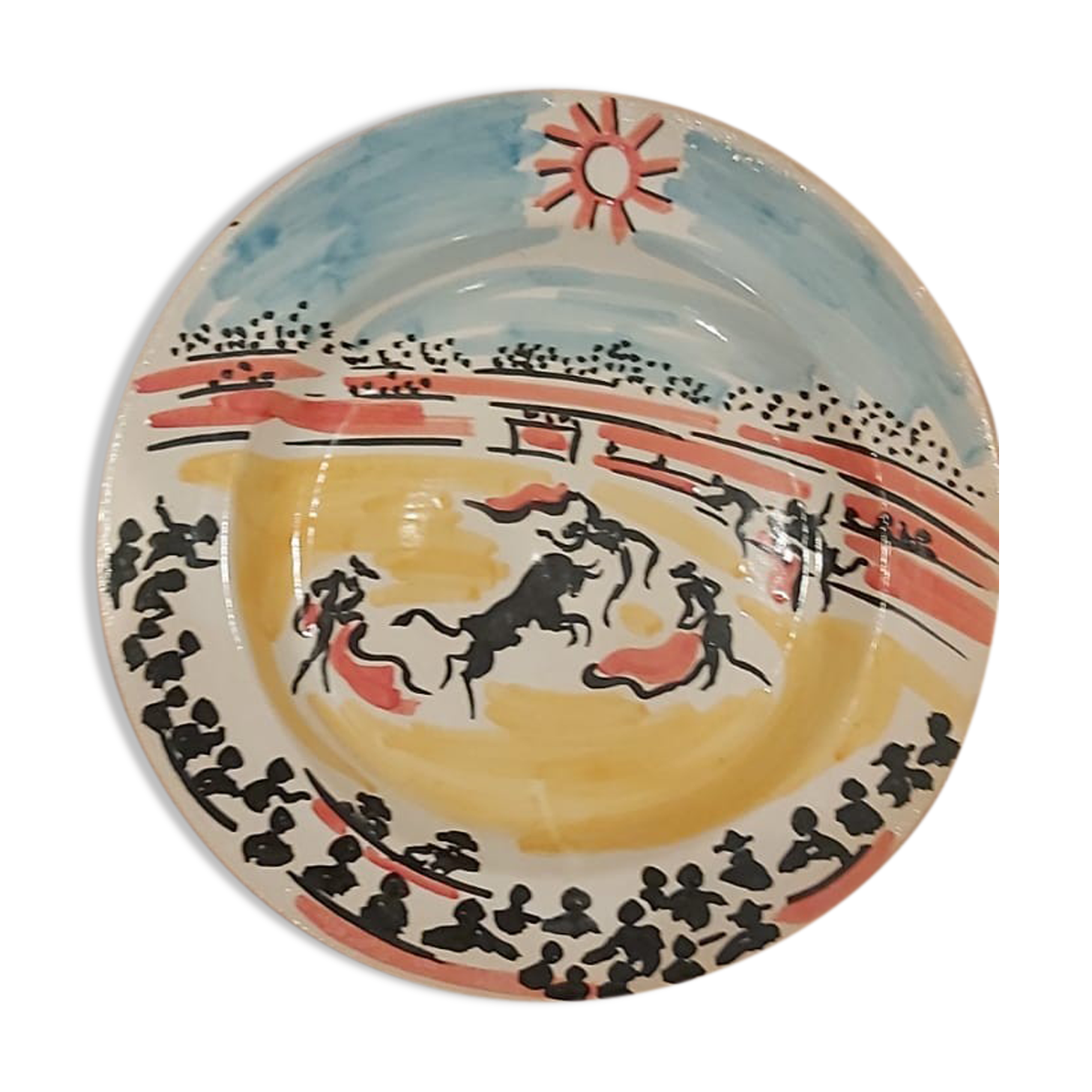 Decorative bullfighting plate 1970