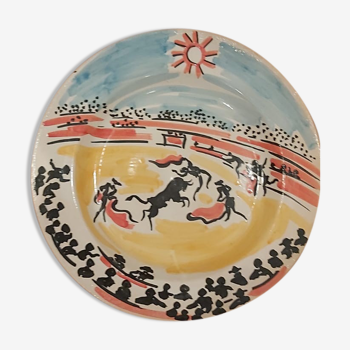 Decorative bullfighting plate 1970