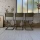 Trio de chaises Tubax 1950