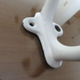 White enamelled cast iron wall hook 30s 40s