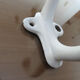 White enamelled cast iron wall hook 30s 40s