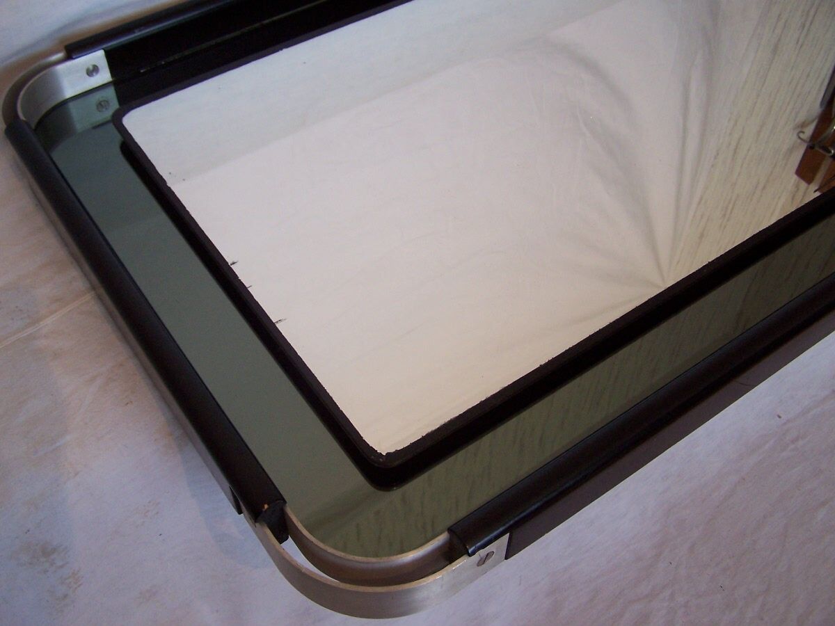 Miroir bicolore années 70 - 43x40 cm