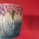 Ceramic floral cache pot