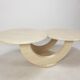 Italian travertine coffee table, 1980s