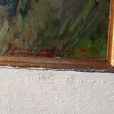 Peinture de paysage Arnaccio Pise années 1950 Ferruccio Rosini (Livourne 1932-2021)