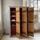 Blue patinated workshop furniture locker room