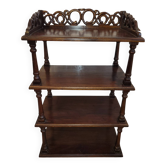 Antique Art Nouveau shelf in carved wood