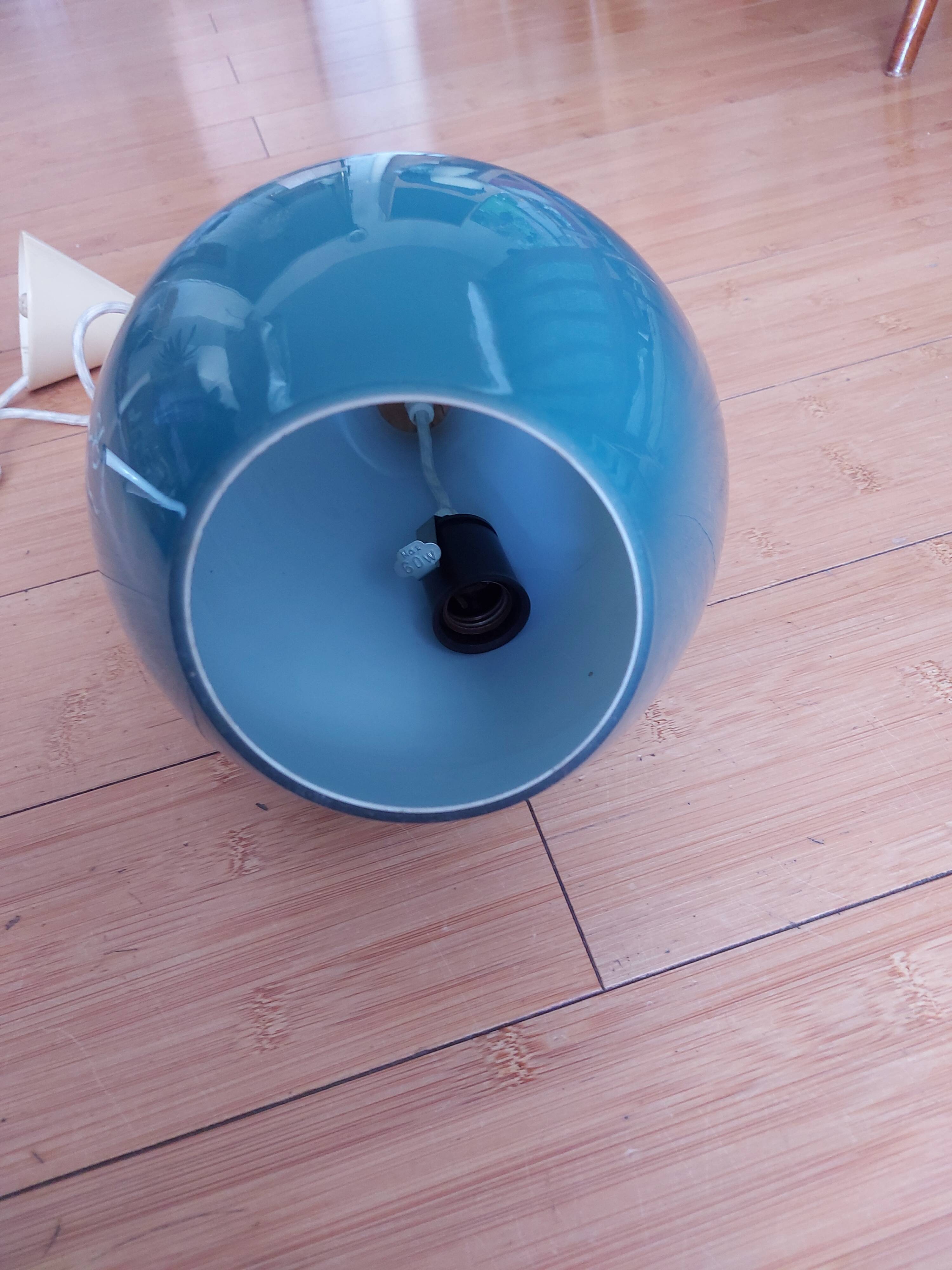 Scandinavian glass pendant light Holmegaard 50, 60's