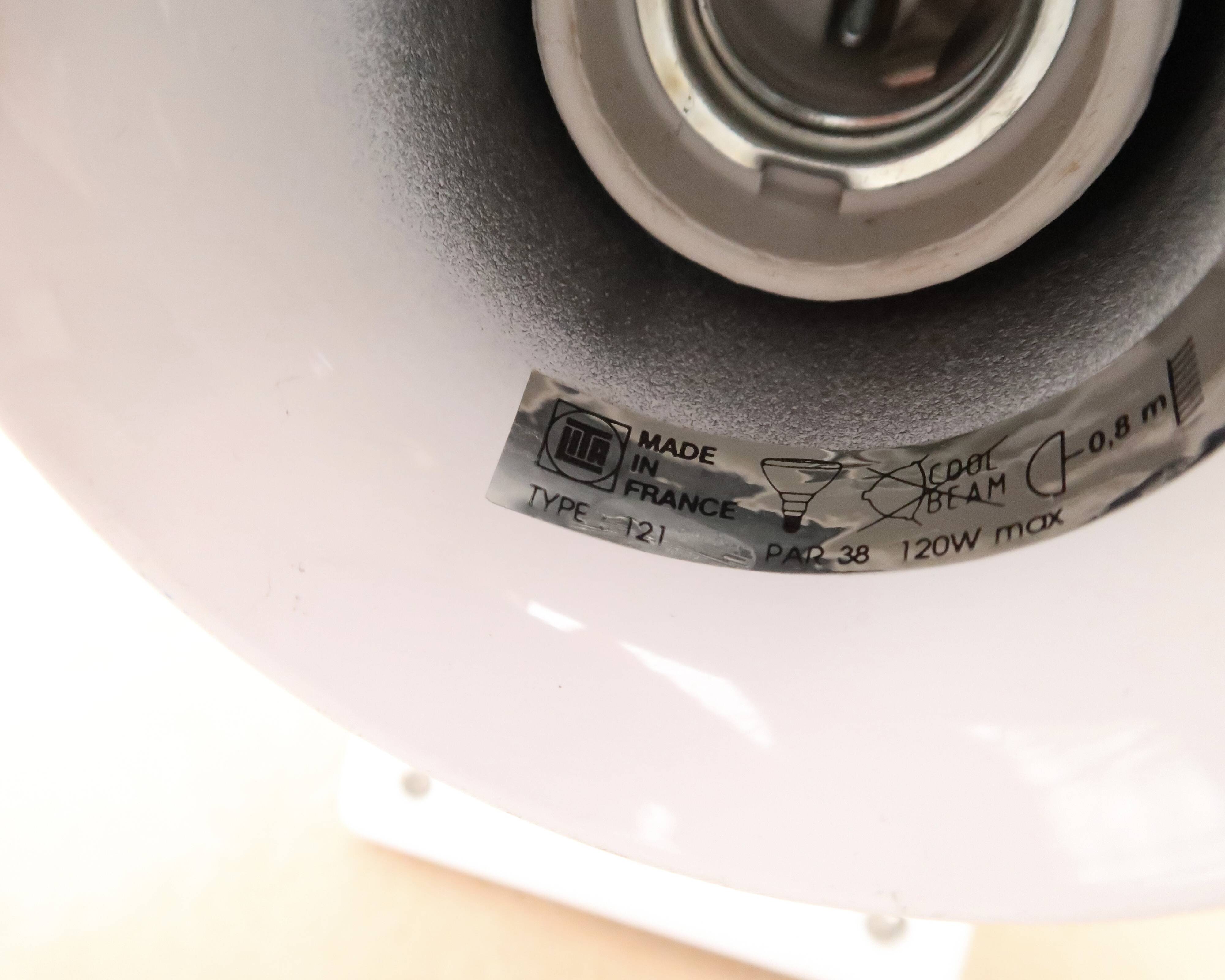 Lita white clamp-on spotlight, 1970s